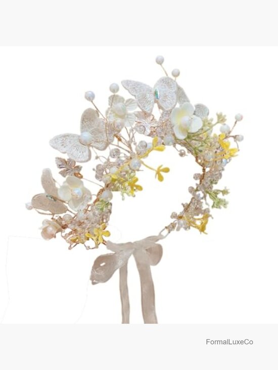 Boho Flower Crown Headband Tiara Floral Hair Accessory Prom Wedding main image 4